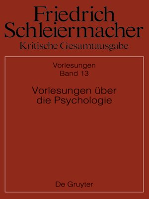 cover image of Vorlesungen über die Psychologie